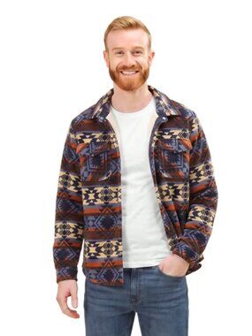 Members Mark Men's Southwestern Aztec Sherpa Lined Fleece Jacket XL NWT